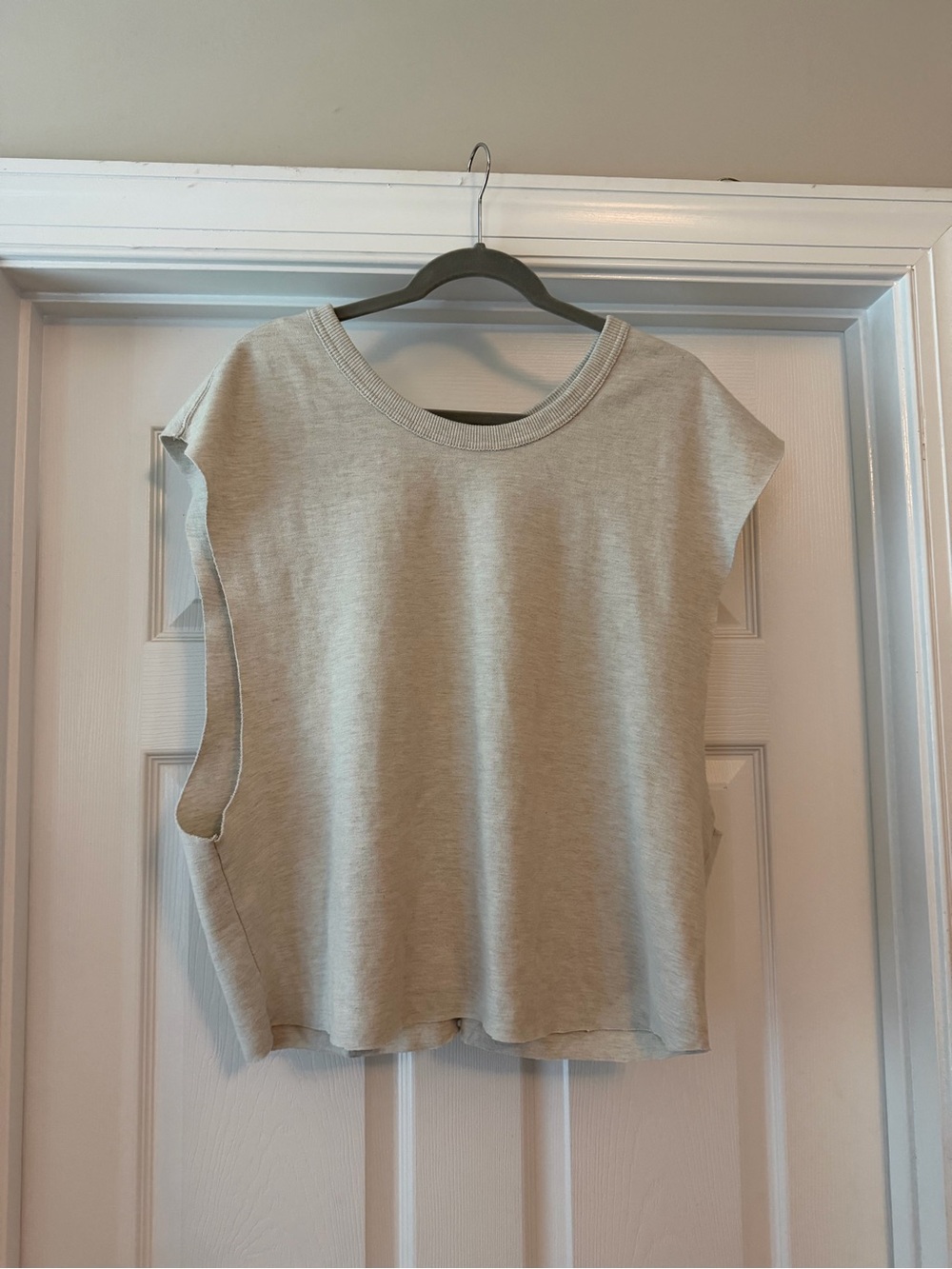 FP Movement Sleeveless Boxy Crewneck Top in Light Gray